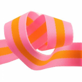 Webbing Tula Pink - 2 yard pack - Pink and Orange - #02
