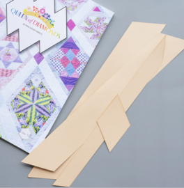 Lattice Paper Pieces - cardboard paper pieces - Queen Of Diamonds