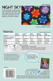 Night Sky Quilt kit - Jaybird Quilts - True colors