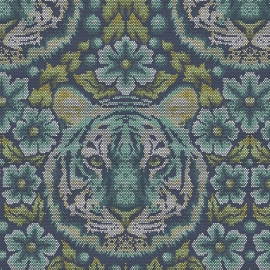 Crouchin Tiger - Sapphire - PWTP077 - Tula Pink