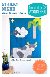 Cow bonus Block - Starry Night - Sew Kind of wonderful