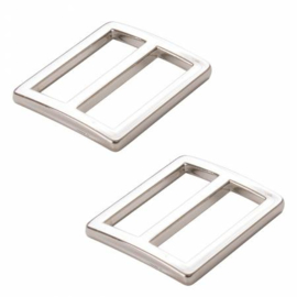 Slider Widemouth (2)- 1 inch - nickel - By Annie