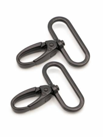 Swivel Hooks (2) - 1.5 inch - Black - By Annie