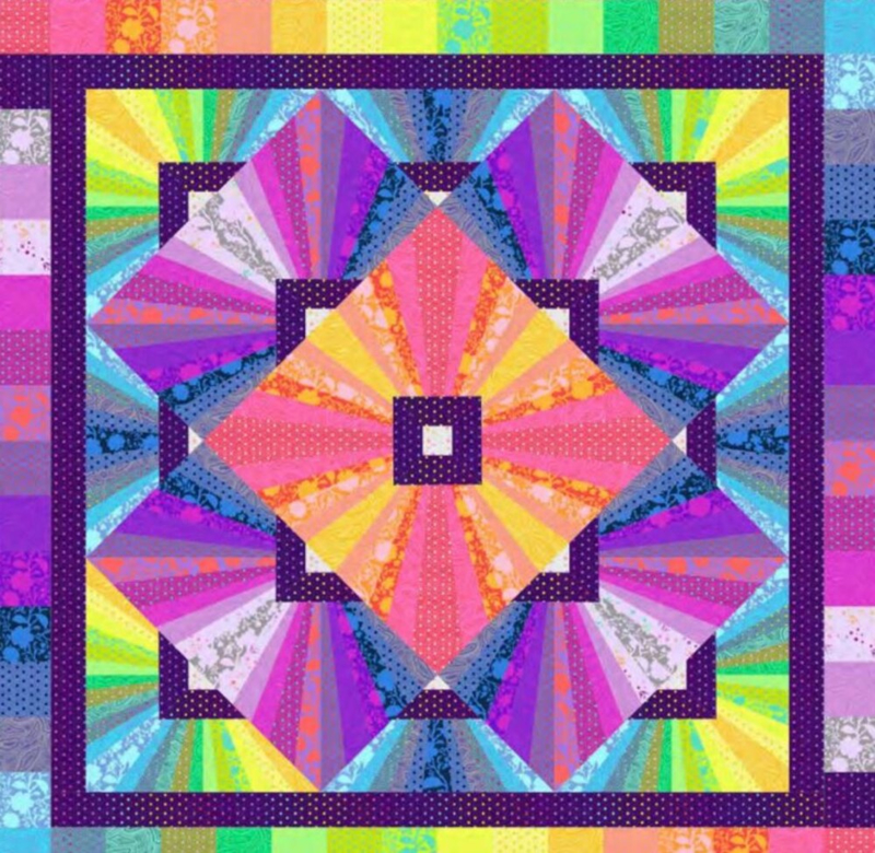 Solar Flare Quilt Kit - True colors /Tula Pink - Stacey Day - juli 2021