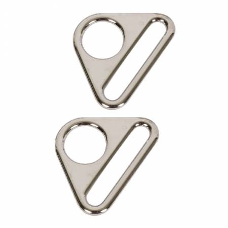 Triangle Rings (2)- 1 inch - nickel - By Annie
