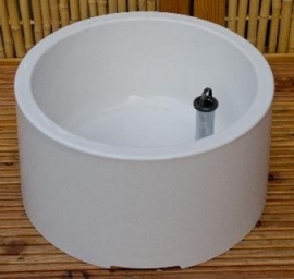 Voetenbak wit keramiek - ronde vorm