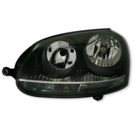 Koplamp zwart golf 5 links