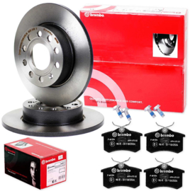 Remschijven + blokken achteras alle types benzine en diesel Brembo
