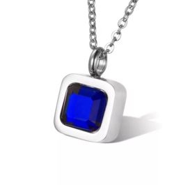 Ashanger RVS vierkant blauw design