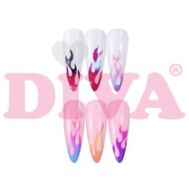 Diva Flame Hologram Stickers 6 Sheets