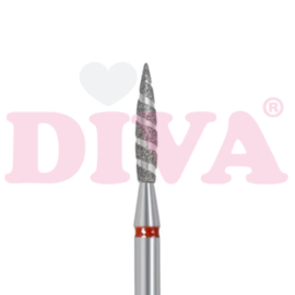 Diva Tornado Flame Diamond Bit Fine Red