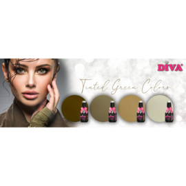 DIVA Gellak Tinted Green Colors Collection 4x 10 ml