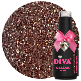 Diva Gellak Cat Eye Brown Sparkle 15 ml