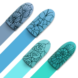 Moyra Stamping Plaat 44 Stained Glass