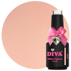 DIVA Milky Glass Topcoat Nude - No Wipe 15 ml