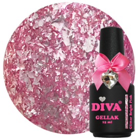 Diva Gellak Glitter Bright Pink 15ml