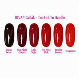 DIVA Gellak Too Hot To Handle Diva Collection 6x 10 ml  # - met gratis Colorpop Stickers
