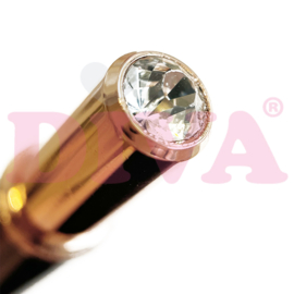 DIVA Exclusive Kolinsky Acryl Penseel Rosé Gold met dop #10 Black