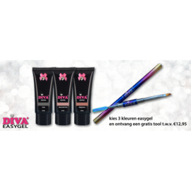 DIVA Easygel 3 kleuren naar keuze + gratis tool t.w.v. €12,95