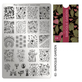 Moyra Stamping Plaat 63 Baroque Garden