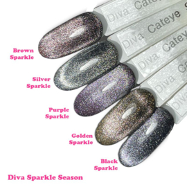 Diva Gellak Cat Eye Purple Sparkle 15 ml