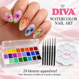 DIVA Watercolor Palette – 24 kleuren