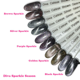 Diva Gellak Cat Eye Purple Sparkle 15 ml