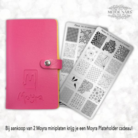 2 Moyra Mini Stamping Plates met gratis Plateholder
