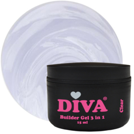 DIVA Builder Gel LOW HEAT 3-in-1 CLEAR  15ml