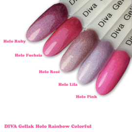DIVA Gellak Holo Pink 10 ml  #F