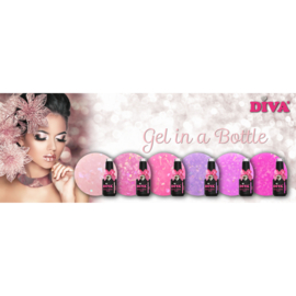 DIVA Gel in a Bottle Showflakes Collection 6x 15 ml met gratis Fineliner