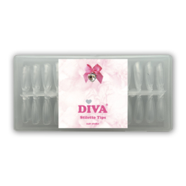 Press-On/ Show Tips Stiletto Clear in een box 240 Pcs