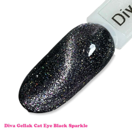 DIVA Gellak Cat Eye Black Sparkle 15 ml