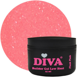 DIVA Builder Gel LOW HEAT Flash Pink 15 ml