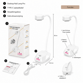 DIVA LED/UV Mini Nagellamp Pro met Automatische Sensor - Wit