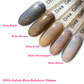DIVA Gellak Holo Black 10 ml  #F