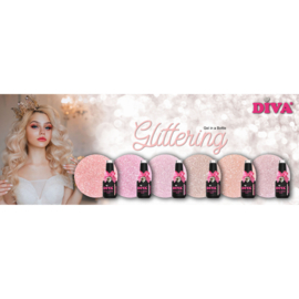 DIVA Gel in a Bottle Glittering Collection - 6x 15 ml met gratis Fineliner