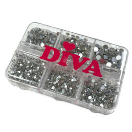 Doosje met strass steentjes - Silver