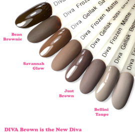 DIVA Gellak Brown is the New Diva Collection 4x 6 ml  #F met gratis Colorpop Stickers