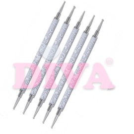 5 Delig Diva Marble White Grey dotting tools set