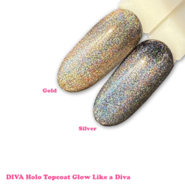 DIVA Holo Topcoat Glow Like a Diva - No Wipe 2x 6 ml
