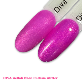 DIVA Gellak Neon Fuchsia Glitter 10 ml