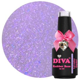 Diva Rubber Basecoat Lavender Crystal 15 ml