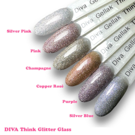 DIVA Gellak Think Glass Pink 15 ml Reflecterend