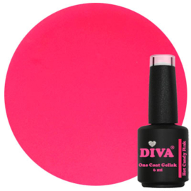 DIVA One Coat Gellak Hot Candy Pink 6 ml  #