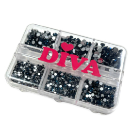 Doosje met strass steentjes - Dark Blue