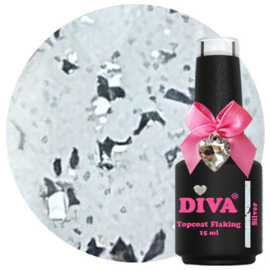 DIVA Topcoat Flaking Silver - No Wipe 15 ml