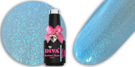 DIVA Rubber Basecoat Baby Blue Crystal 15 ml