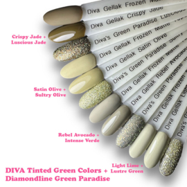 DIVA Gellak Tinted Green Colors Collection 4x 10 ml  #A