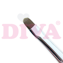 DIVA Gel Penseel #8 - Zwart met dop - 7 mm